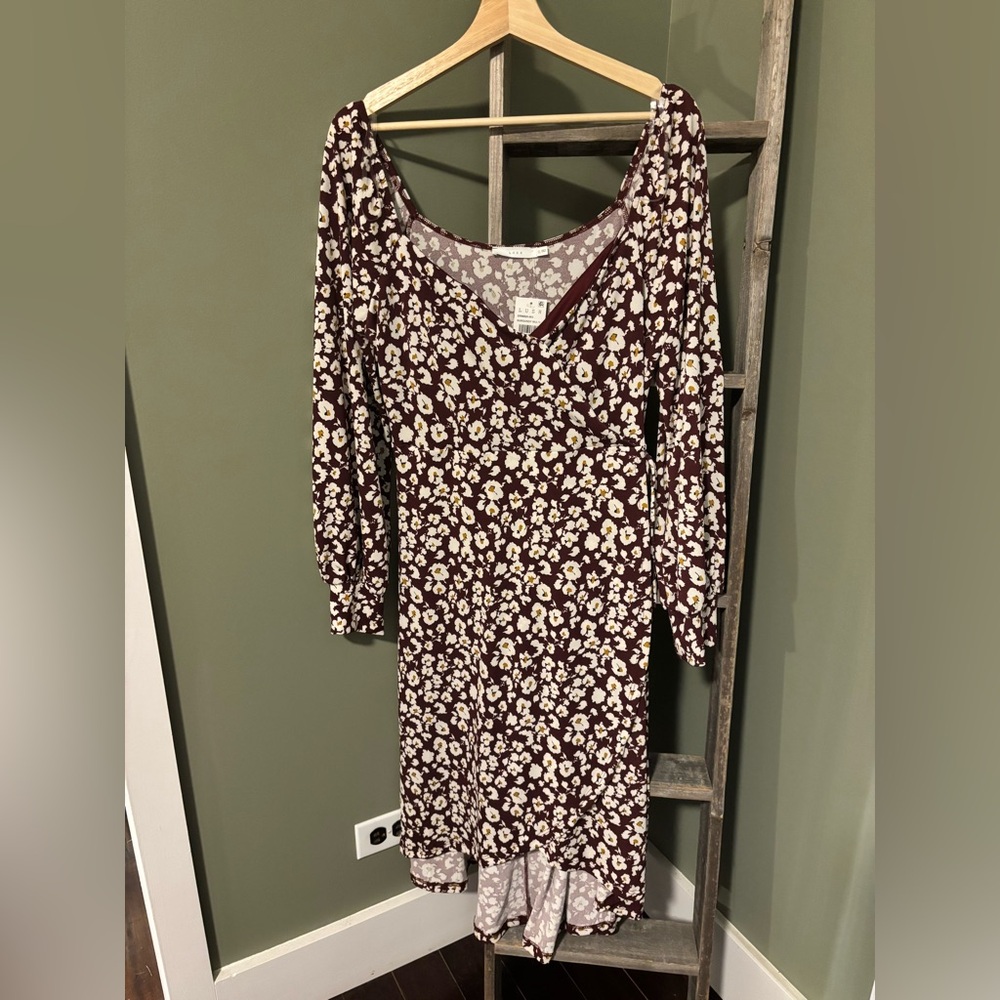 Lush Floral Long Sleeve Dress